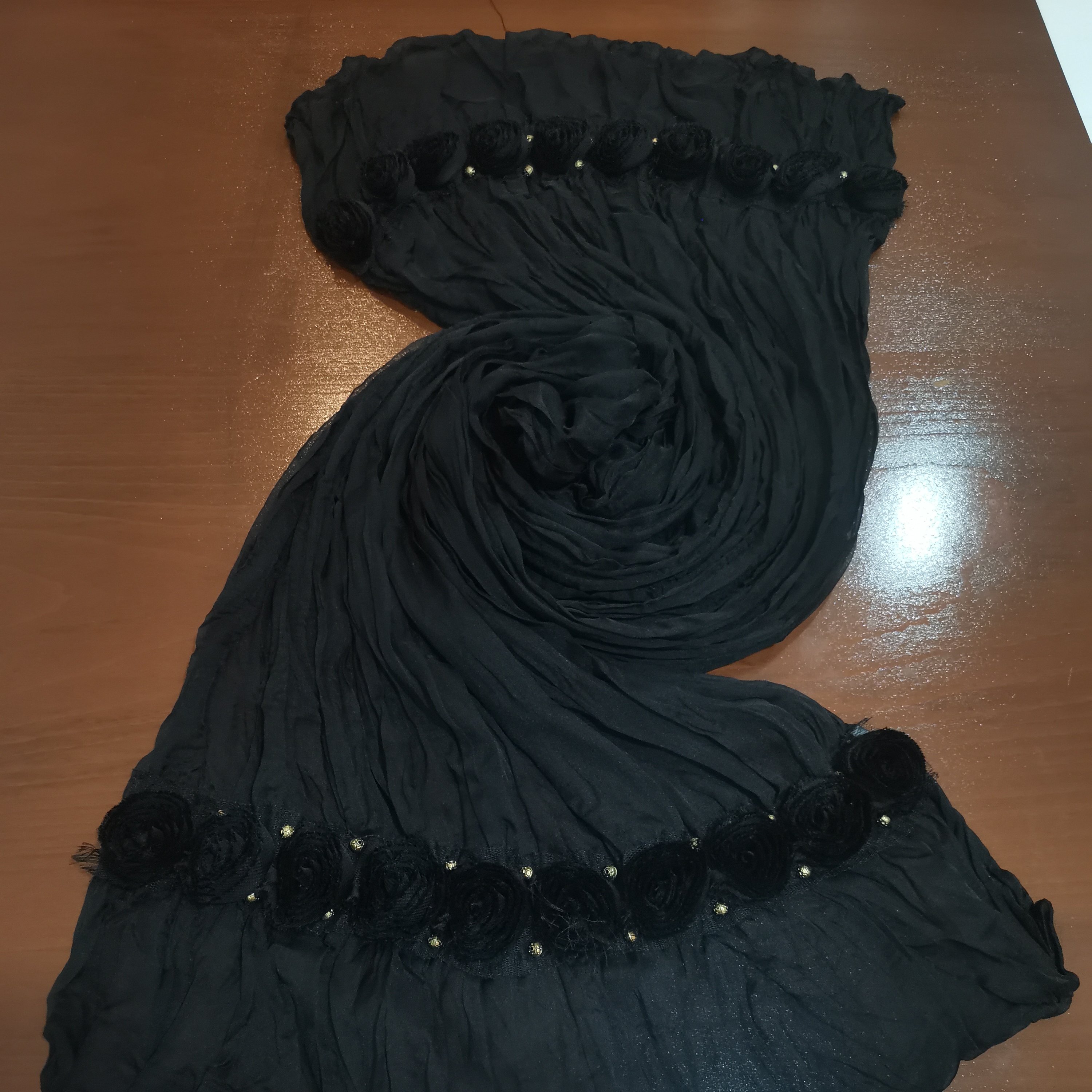 شال نخی مجلسی مشکی