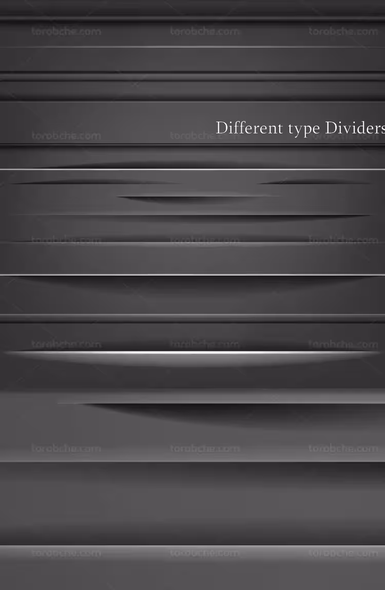 وکتور سایه های جداکننده متون | گرافیک با طعم تربچه