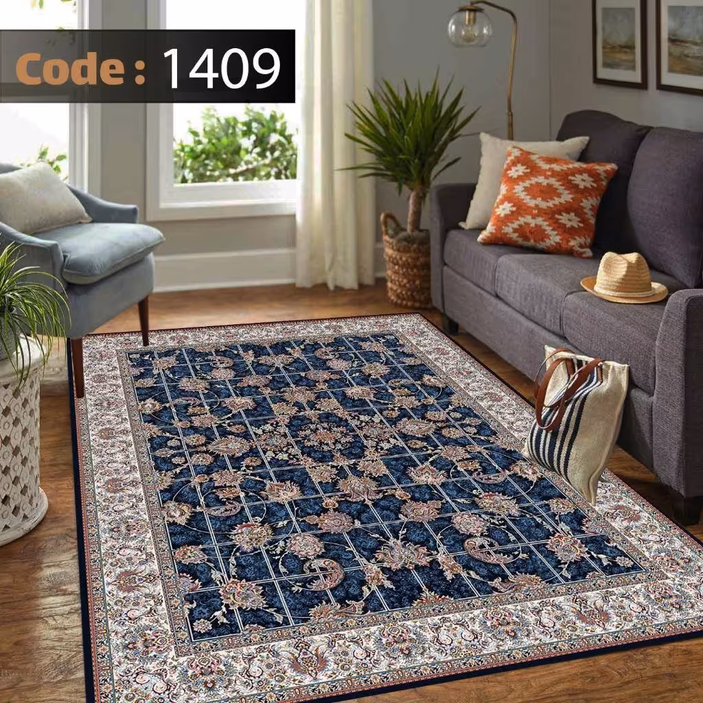کاور فرش و روفرشی کشدار بسیار زیبا طرح 12 متری با بهترین کیفیت و چاپ کد 1409