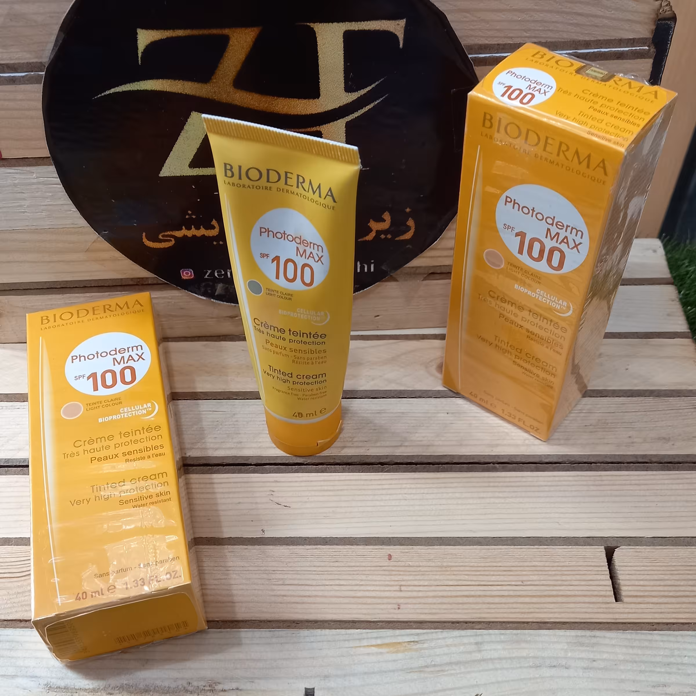 ضد افتاب بیودرما اس پی اف 100 رنگدانه دار مناسب انواع پوست