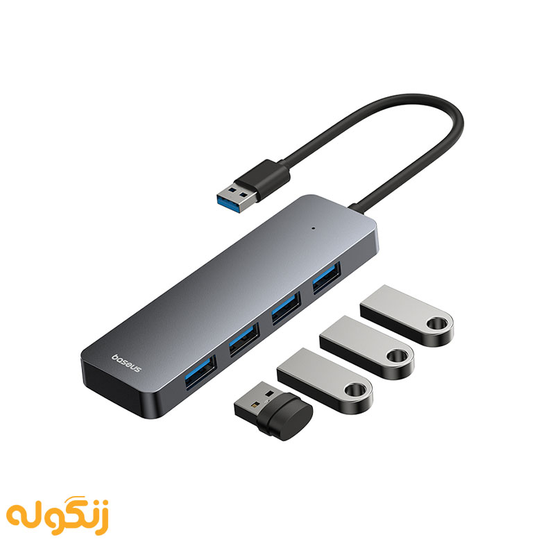 هاب 4 پورت بیسوس مدل Baseus B0005280B811-00 - زنگوله