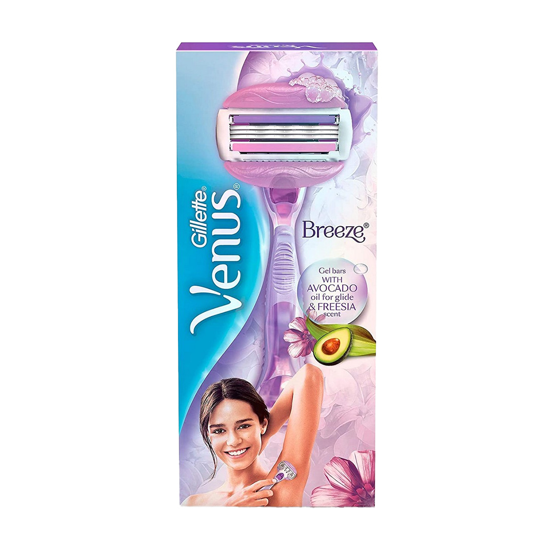 قیمت و خرید خودتراش سه لبه زنانه ژیلت مدل Venus Breeze به همراه یدک 1 عددی ⚡ اصل