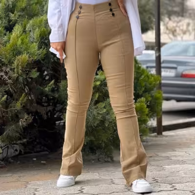 شلوار دمپا کتان کش