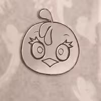 نماد انگری بردز  3 دستساز و قلمزنی بر روی آلومینیوم angry birds
