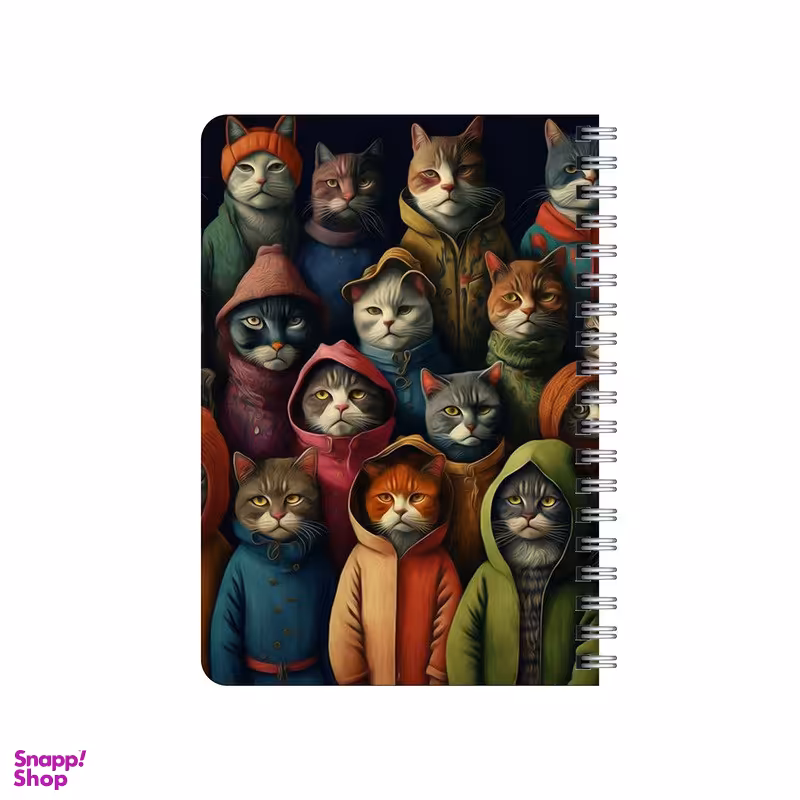 دفترچه یادداشت ۸۰ برگ بامبیلیپ مدل گربه های هودی پوش کد 9222880