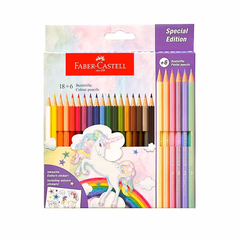 مداد رنگی 24 رنگ تک شاخ فابرکستل