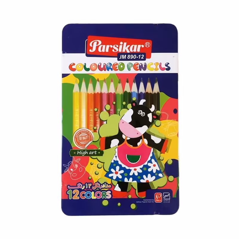 مداد رنگی 12 رنگ پارسیکار مدل JM 890