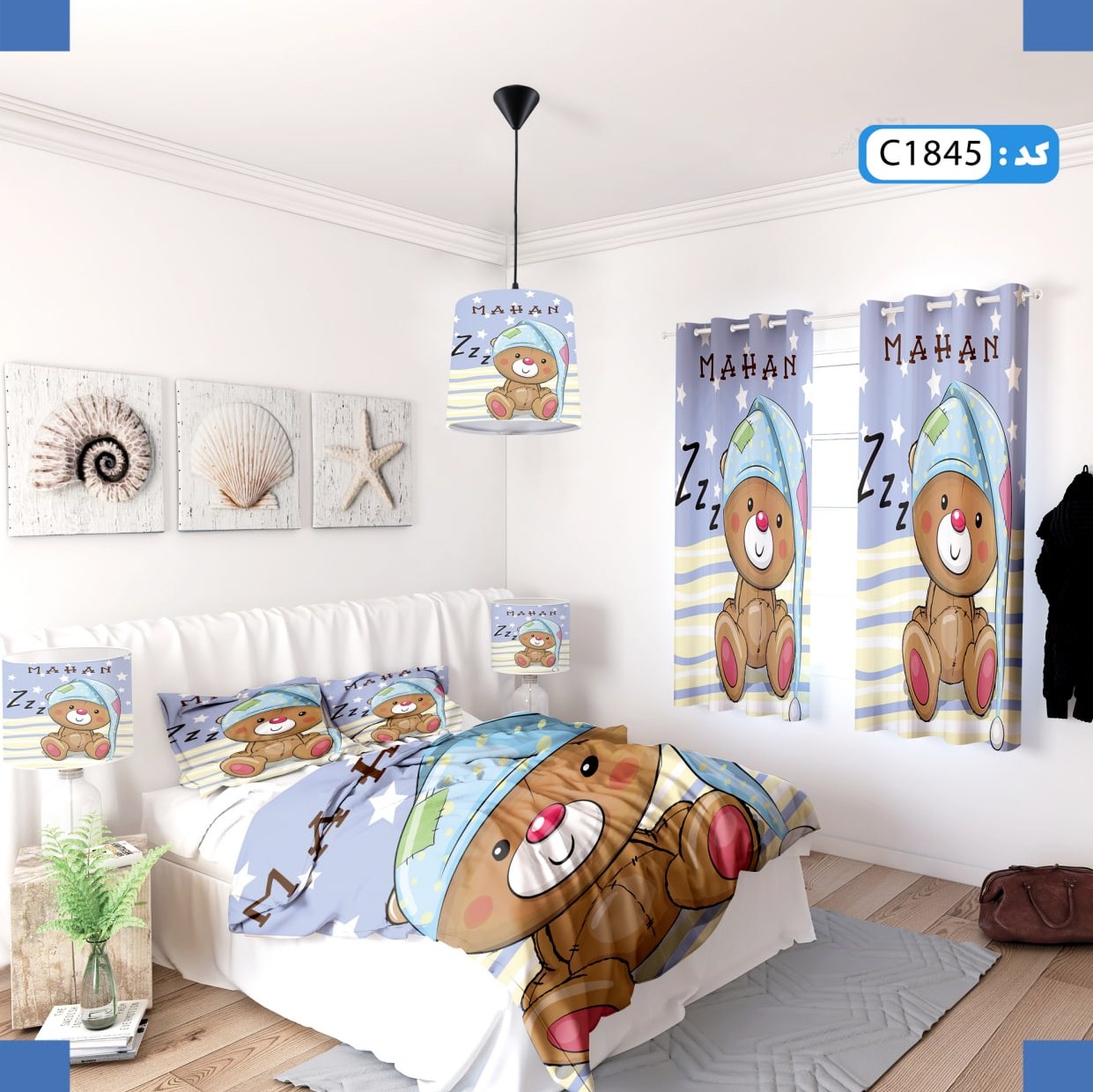 روتختی دونفره میکرو6 تکه چاپی ست شده با اتاق خواب سری2