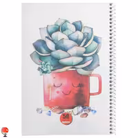 دفتر مشق 50 برگ سیمی طرح ساکولنت آپادانا