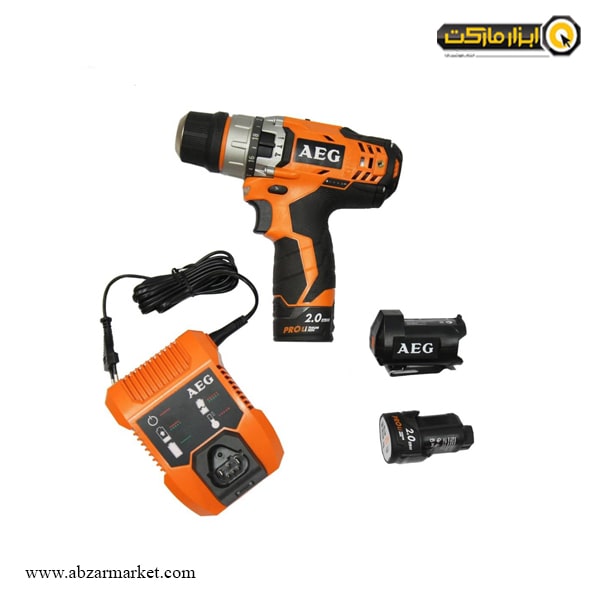 دریل شارژی چکشی AEG به همراه شارژر USB مدل BSB12C2 BHJ12C2
