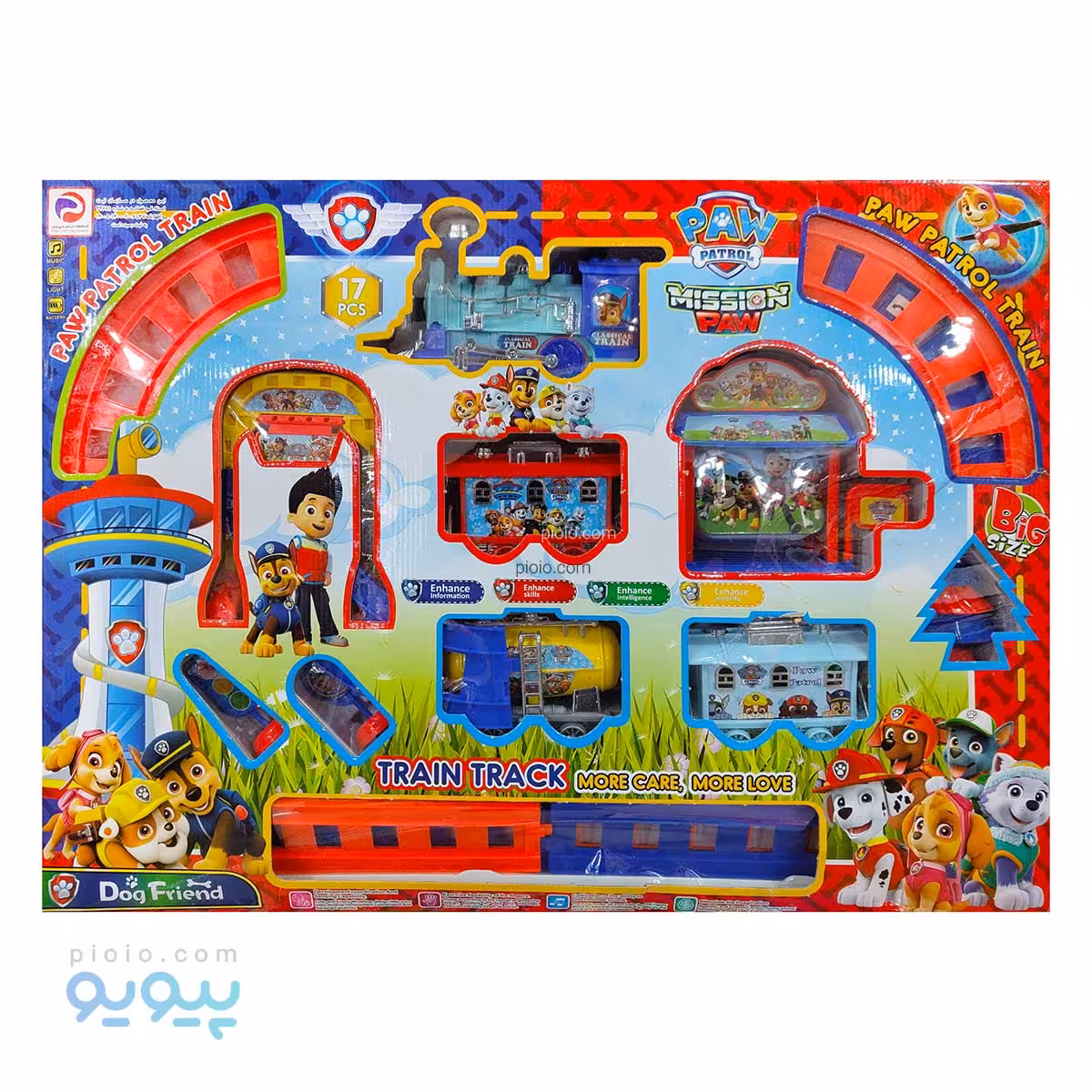 قطار اسباب بازی طرح سگ های نگهبان