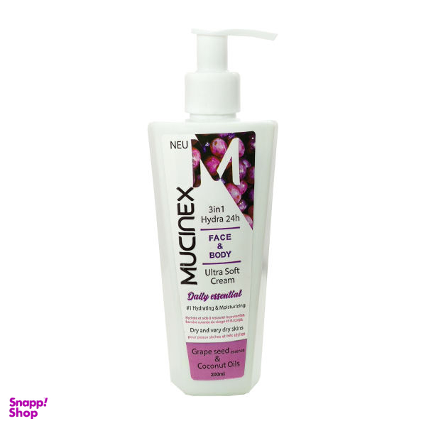 کرم مرطوب کننده ماسینکس (Mucinex) مدل GRAPE SEED حجم 200 میلی‌لیتر