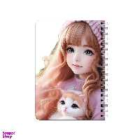 دفترچه یادداشت بامبیلیپ مدل دختر و گربه کیوت کد 8532239