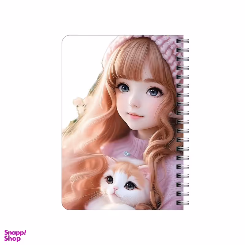 دفترچه یادداشت بامبیلیپ مدل دختر و گربه کیوت کد 8532239