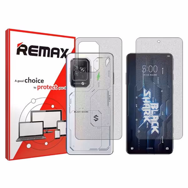 گلس صفحه نمایش و پشت گوشی شیائومی Black Shark 5 مدل مات برند ریمکس کد SS