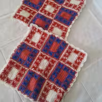 یک جفت کوسن موتیف بافی