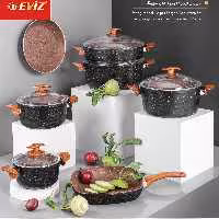 سرویس قابلمه 12 پارچه اویز EVIZ مدل سوئینگ مشکی