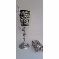 سطل و جادستمال ملائکه آبکاری نقره(ارسال با باربری به صورت پس کرایه)