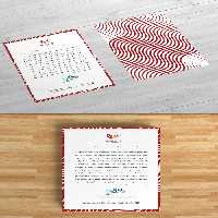 طرح لایه باز سربرگ شرکتی مدرن موج دار قرمز - گرافیک با طعم تربچه