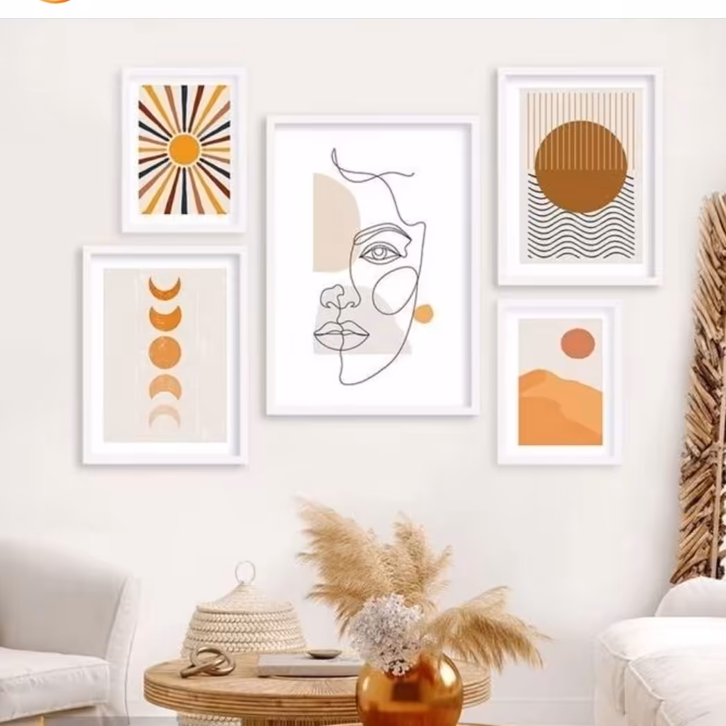 تابلو نقاشی مینیمال شیک و لاکچری تماما کار دست 