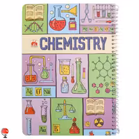 دفتر مشق 100 برگ سیمی جلد سخت طرح شیمی نهال