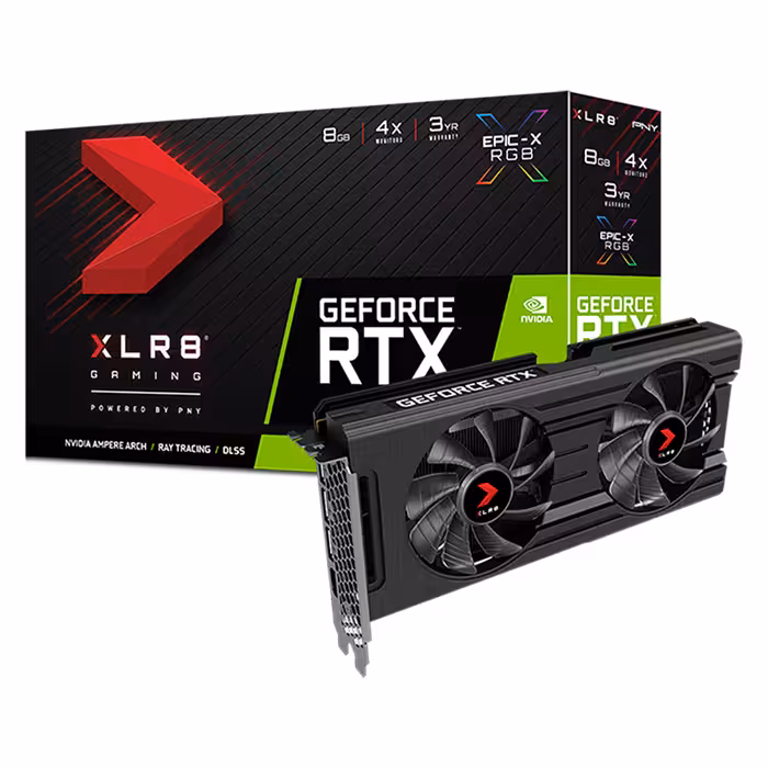 کارت گرافیک پی ان وای Pny GeForce RTX 3050 8G XLR8 Gaming REVEL EPIC-X RGB Dual Fan Edition