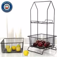 سبد پیاز و سیب زمینی 2 طبقه دسته دار