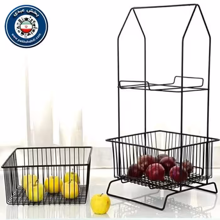 سبد پیاز و سیب زمینی 2 طبقه دسته دار