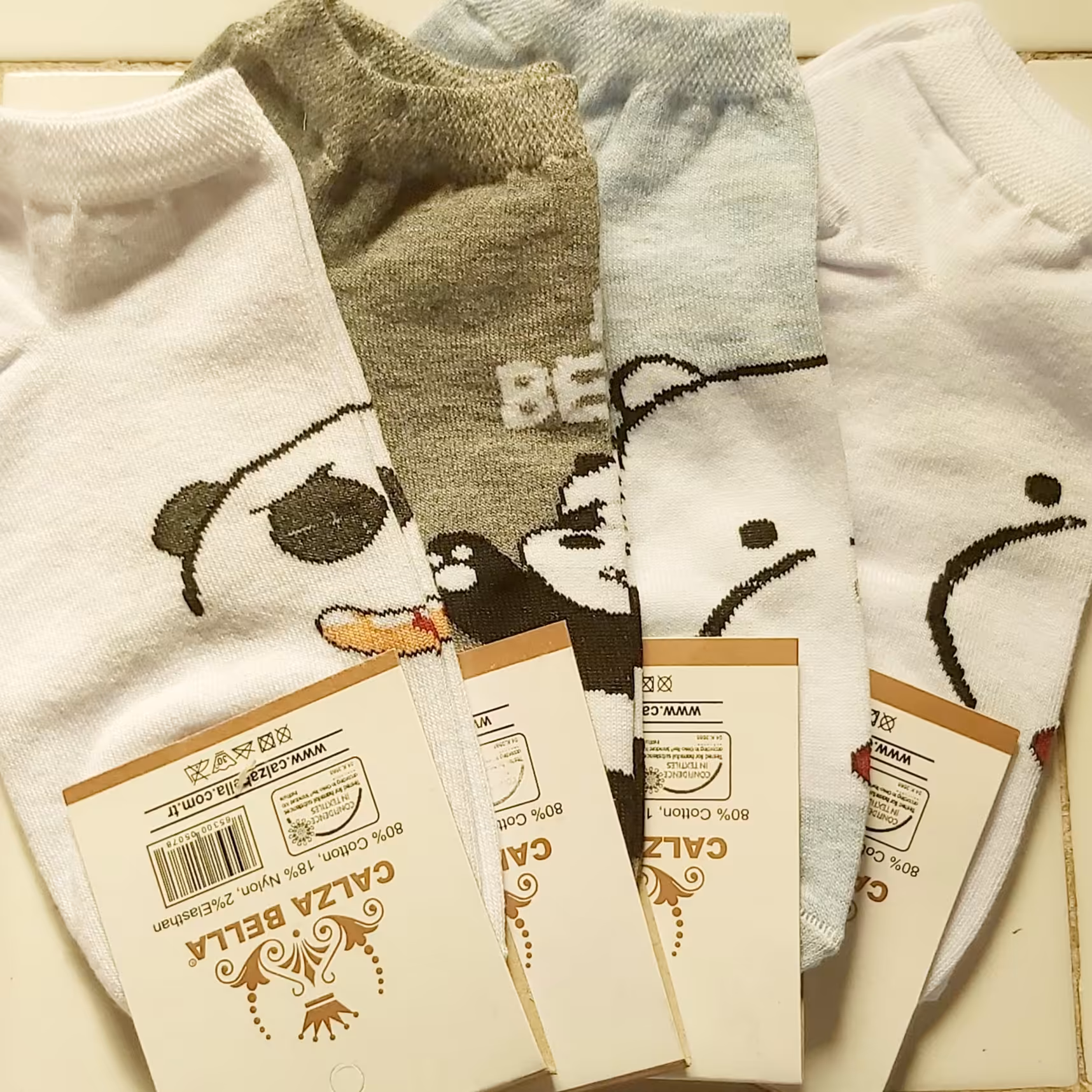 جین 4 عددی جوراب فانتزی طرح خرسهای کله فندقی با قیمت عالی 