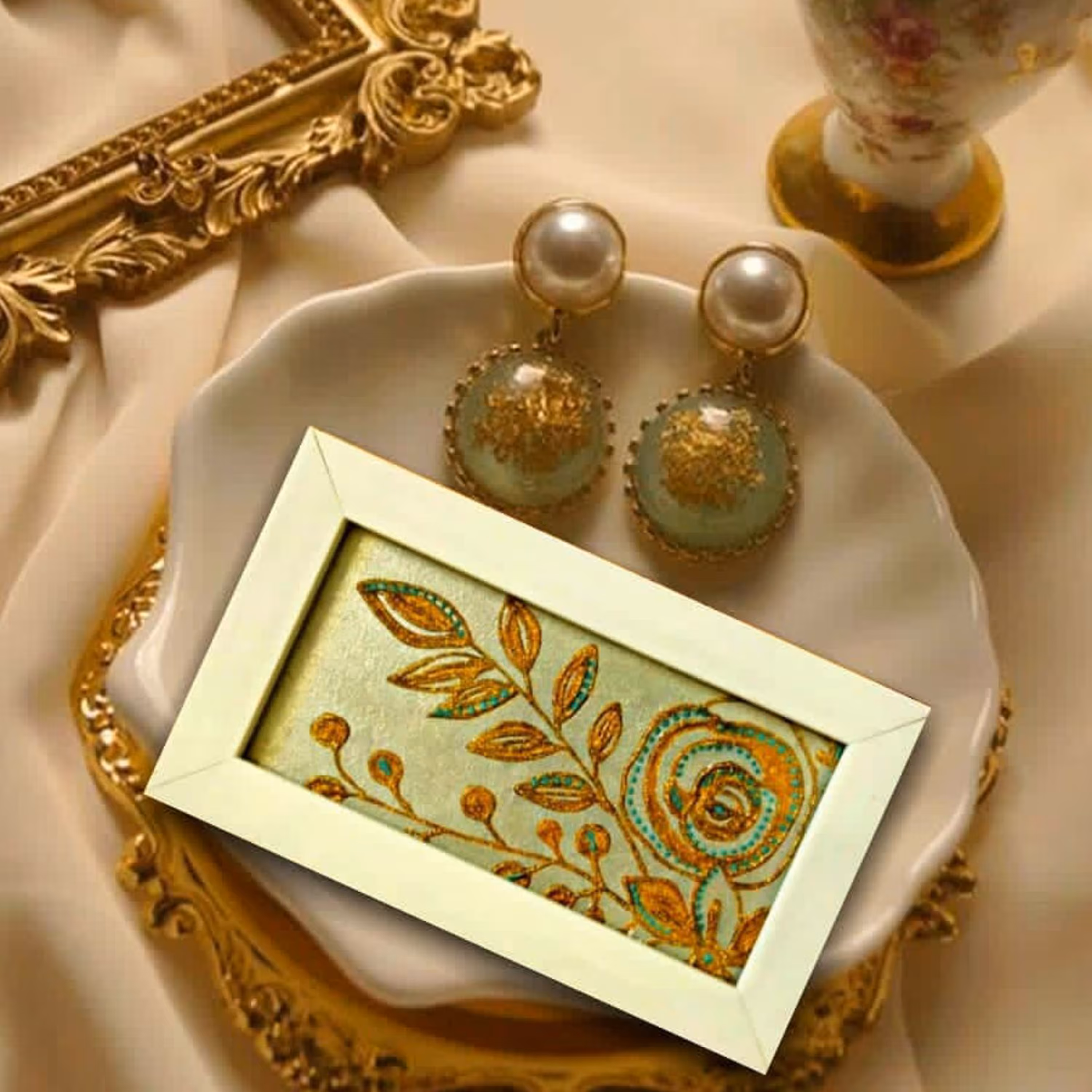 تابلو و جاکلیدی دیواری متالیک با قاب pvc