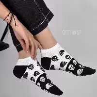 جوراب جمجمه مچی نخ پنبه فری سایز