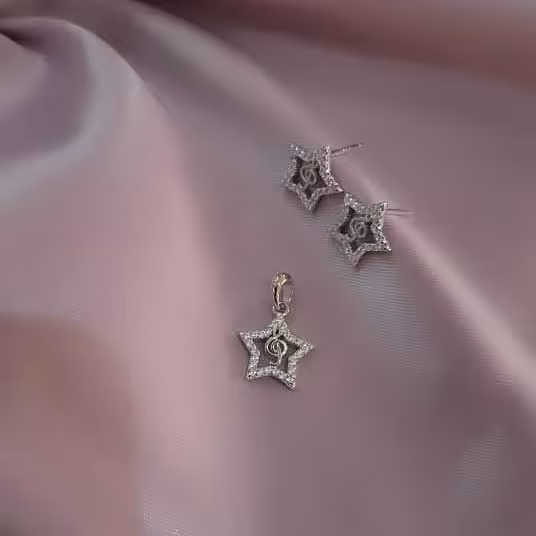 نیم ست نقره ستاره 