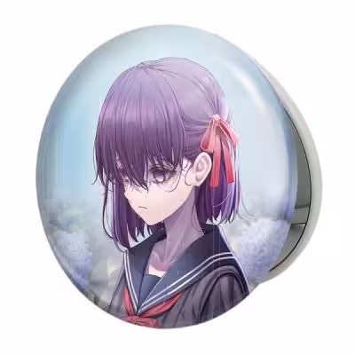 آینه جیبی خندالو طرح ساکورا انیمه فیت استی نایت Fate Stay Night مدل تاشو کد 22742