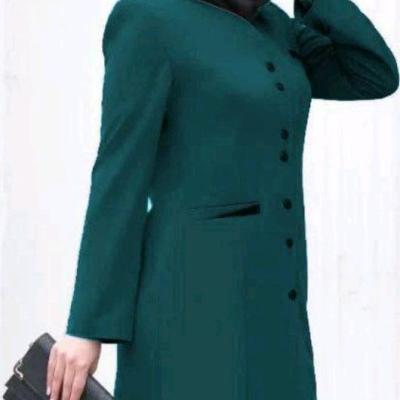 مانتو شلوار زنانه توییت مازراتی مدل اداری زمرد