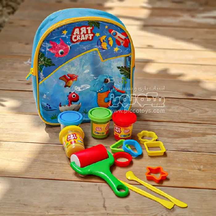 خمیر بازی کیفی آبی 13 تکه کد P/03339/A