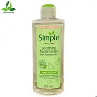تونر پاک کننده صورت سیمپل مدل Soothing حجم 200 میلی لیتر کد 492