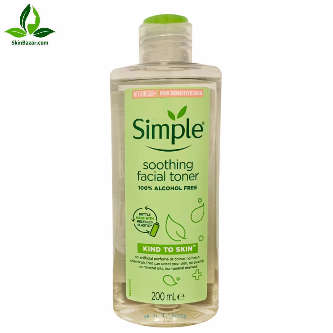 تونر پاک کننده صورت سیمپل مدل Soothing حجم 200 میلی لیتر کد 492