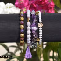 ست دستبند خوشگل بنفش