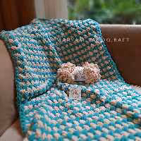 شال مبل پافیِ مریم بانو، دو رنگ ، دستبافت با بهترین کاموای ترک پافی