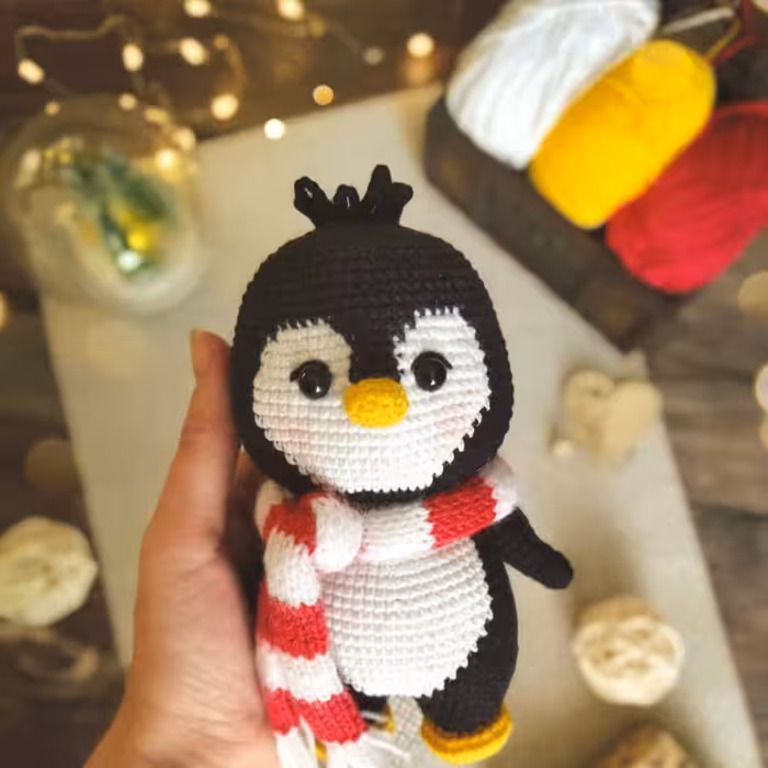 دستور بافت پنگوئن بافتنی تک بافت