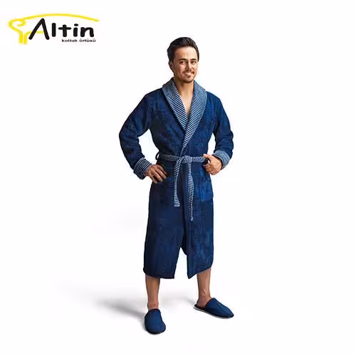 حوله پالتویی پودایران طرح کلاسیک سرمه ای سایز 135