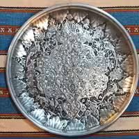 بشقاب مسی قلم دست بیست و پنج سانتی 2