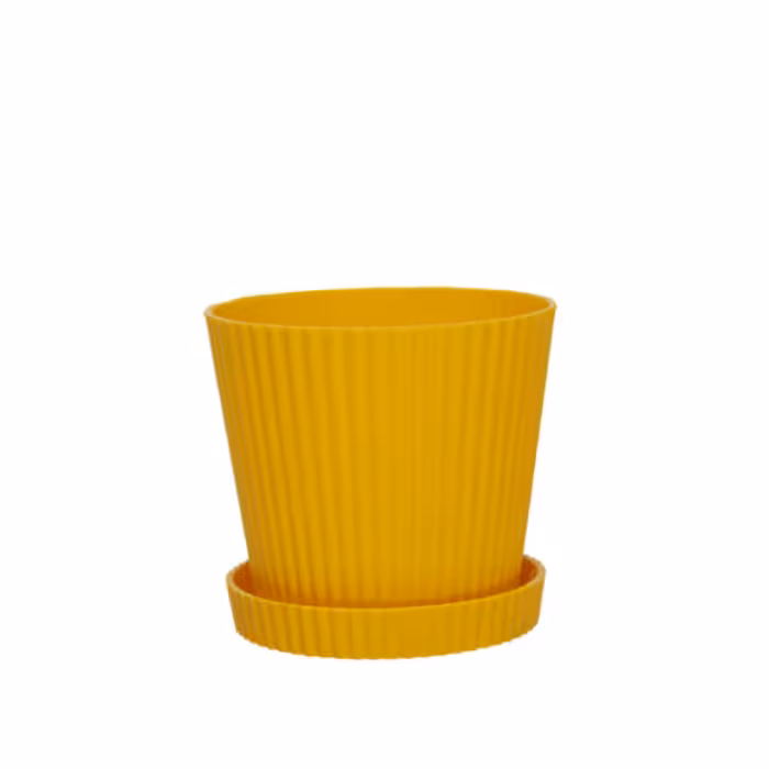 گلدان پلاستیکی مارانتا سایز سه با زیرگلدانی