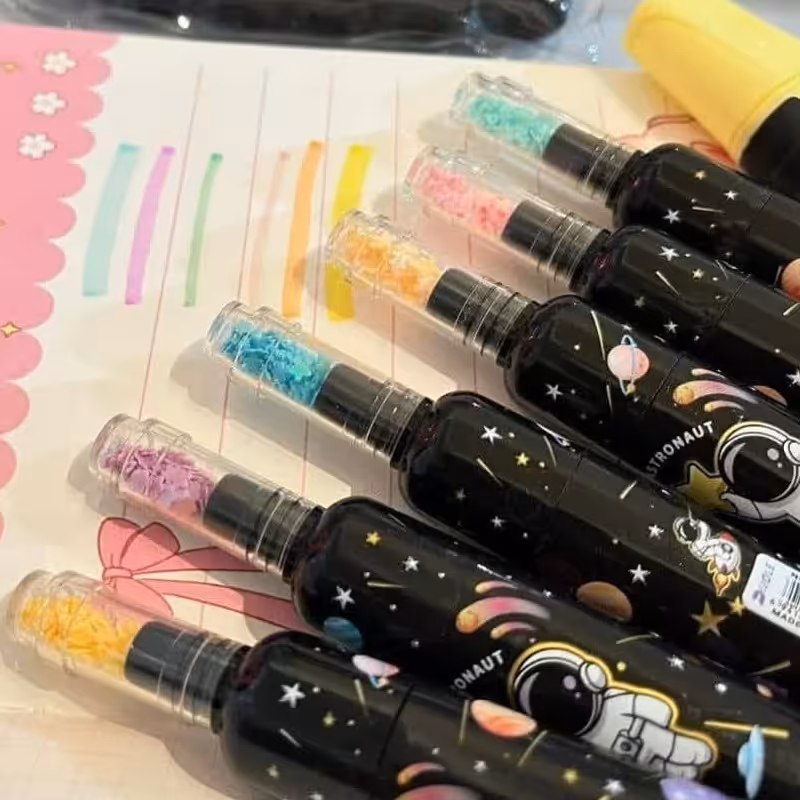 ماژیک هایلایت کهکشانی به صورت تک عددی و بسته 6عددی همراه با کیف