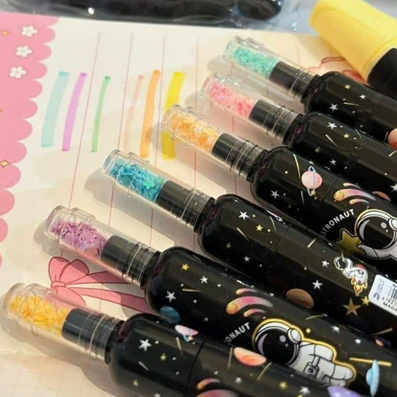 ماژیک هایلایت کهکشانی به صورت تک عددی و بسته 6عددی همراه با کیف