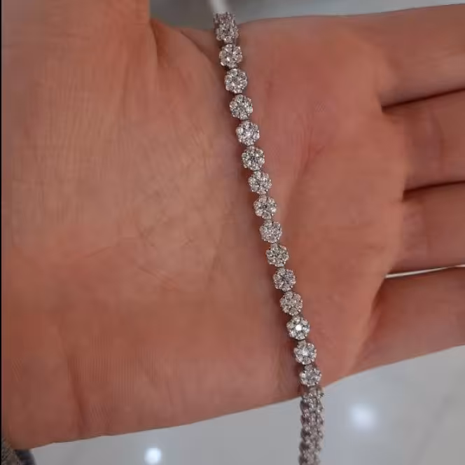 دستبند نقره فلاور