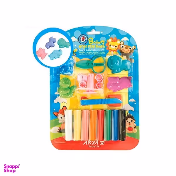 خمیر بازی 8 رنگ وکیومی با ابزار آریا (Arya) کد 1028