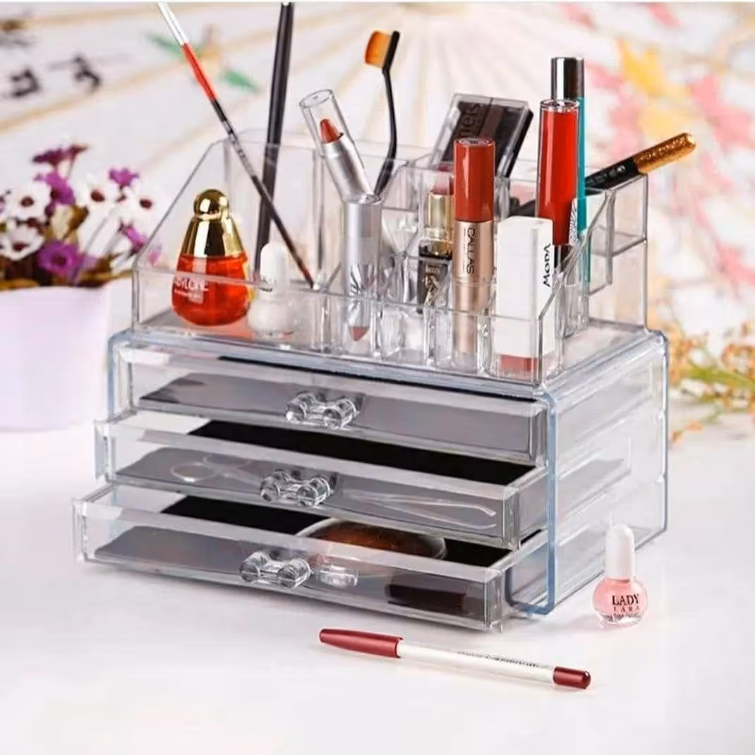 جعبه سه کشو لوازم آرایشی 