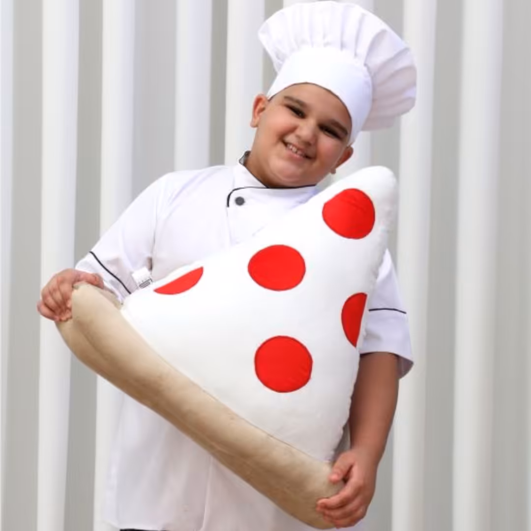 کوسن مبل فانتزی پیتزا، رنگ سفید، برند کسا دارای الیاف درجه یک 