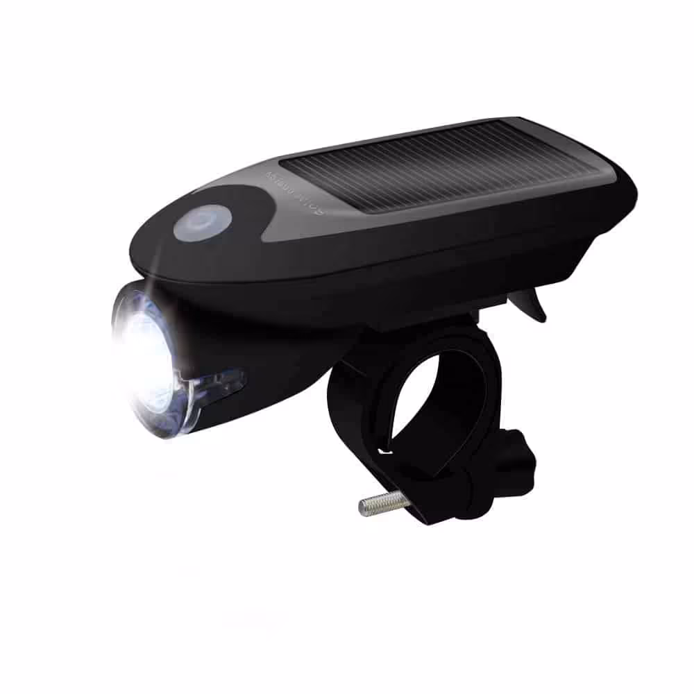 چراغ جلو دوچرخه با شارژ همزمان USB و خورشیدی